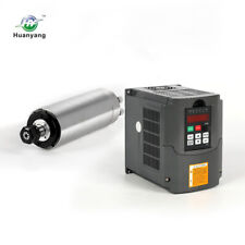 1.5KW ER11 Water-cooled Spindle Motor 80mm Clamp Variable Frequency Drive VFD picture