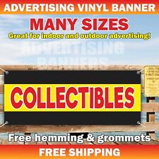 COLLECTIBLES Advertising Banner Vinyl Mesh Sign ANTIQUE STORE Vintage Shop picture