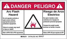 Brady 99457 Arc Flash Protection Label, 3 1/2 In Height, 5 In Width, Polyester, picture