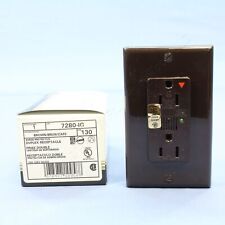 Leviton ALARM ISOLATED Ground Brown Surge Receptacle Outlet 5-15R 15A 7280-IG picture