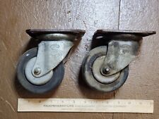 Bassick Casters Set Of 2 Large Model 499 Salvaged Dirty Needs Greasing Look picture
