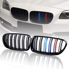 tricolordouble lath front kidney bumper grille compatible BMW 2010-2017 f10/f18 picture