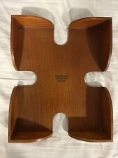 Vintage Globe-Wernicke ACCESSO Mid Century Wood Paper Desk Tray Oak Dovetail A-2 picture