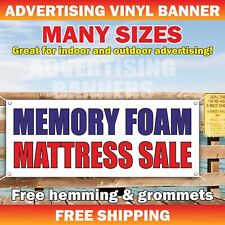 MEMORY FOAM MATTRESS SALE Advertising Banner Vinyl Mesh Sign  sheet sets pillow picture