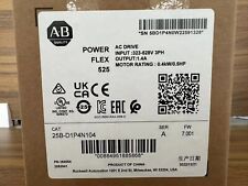 IN US New Sealed Allen-Bradley 25B-D1P4N104 PowerFlex 525 0.4kW 0.5Hp AC Drive picture