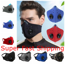 ⭐Face Mask Reusable Covering Double Valves Washable with Activated Carbon Filter picture