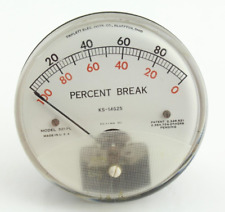 Vintage 1969 TRIPLETT PERCENT BREAK Model 321-PL Panel Meter Made in USA picture