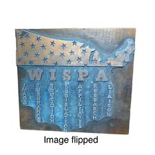 Vintage WISPA Printing Letterpress Print Block Plate picture