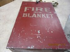 1- Vintage US Navy Fire Blanket in Metal Box picture