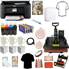 5in1 Pro Combo Sublimation Heat Transfer Press Wireless Printer Startup Bundle picture