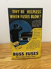 buss fuses Display vintage 1950’s/60’s Buss Fuse Metal Display With Fuses picture