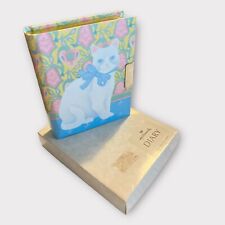 Vintage 1970’s Hallmark Locking Cat Diary Floral Pastels Original Box NOS RARE picture
