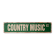 COUNTRY MUSIC Vintage Street Sign hillybilly music country radio C&W picture