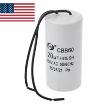 US CBB60 20uF Wire Lead Cylinder Motor Run SH Capacitor AC 450V picture