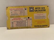 Vintage Motor Data Calculator Square D Co 1983 picture