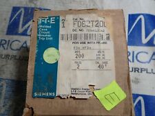 New in box Siemens FD62T200 200 amp 2 pole 600v FD HFD Trip Unit Only picture