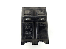 Used Eaton BR220 20 Amp Snap In 2 Pole 120/240 Volt Circuit Breaker picture