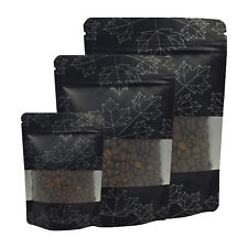 Black Food Grade Aluminum Stand-Up Pouches for Powdered Cappuccino Mix Products picture