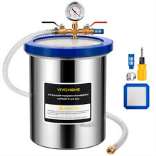 3 Gallon Vacuum Chamber 304 Stainless Steel kit Acrylic Lid Degassing Chamber  picture