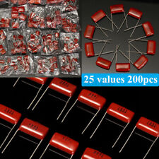200Pcs 630V 25 values 0.001uf~2.2uf CBB Metal Film Capacitors Assortment Kit picture