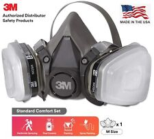 3M 7 IN 1 Reusable Half Face Respirator Facepiece Gas Mask Spraying Painting MED picture