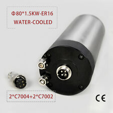 1.5KW ER16 Water Cooled Spindle 4 Bearings Motor80MM CNC Engraver Grind Mill picture