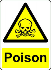 WARNING CAUTION POISON OSHA DECAL SAFETY SIGN STICKER 3M USA MADE  picture