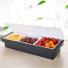 3-Tray Condiment Dispenser Compartment, Chilled Server Bar Fruit Caddy Food Box picture