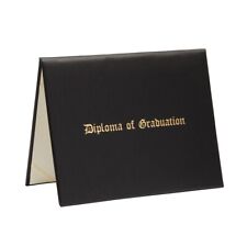 11.5 x 9 In Black Faux Leather Certificate Holder for Diploma Award Letter Sized picture