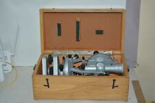 Vintage Surveying Transit Instrument 20sec Brass Theodolite W/ Wood Box. picture