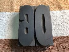 Vintage Printing Letterpress Printers Block Number Set 60 or 90 picture