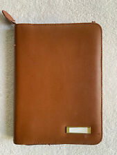 Vintage DAYTIMER Planner Zip Around NO RINGS Bourbon Brown Faux Leather 8” X 10” picture