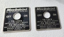 2 Vintage MICO Hydraulic Brake Lock Back Plates picture
