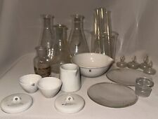 Assorted Used Vintage Laboratory Chemist Apothecary Glassware  23 Pieces picture