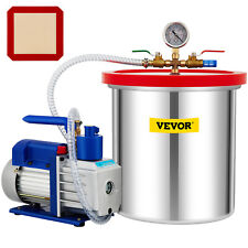 VEVOR 5 Gallon Vacuum Chamber with 5 CFM Vaccum Pump Kit 1/3HP Single Stage picture