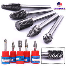 5PCS Head Tungsten Carbide Rotary Point Burr Die Grinder Shank Set Dia.6mm Tool picture