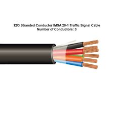 12/3 Stranded Copper Conductor IMSA 20-1 Traffic Signal Cable Black 600V picture