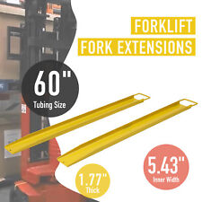 Pair of Wide Forklift Extension Pallet Forks - High Tensile Steel - 60x5.5inch picture