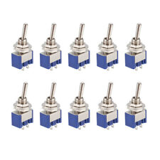 10pcs 125VAC 6A  On/off 2 Position Terminal SPST Latching Mini Toggle Switch picture
