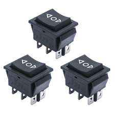 3Pcs DC12V Momentary Rocker Switch 6 Pin 3 Position DPDT Reverse Polarity Toggle picture