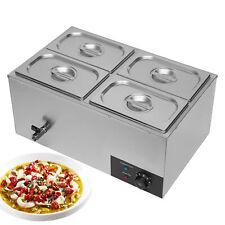 4 Pan Food Warmer Buffet Server Hot Plate 18L Tray Adjustable Temperature 600W picture