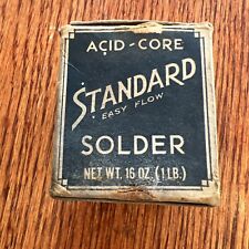 vintage STANDARD ACID-CORE EASY FLOW SOLDER w/box . USA picture