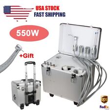 Portable Dental Delivery Unit Syringe Suction System Roll Case Air Compressor 4H picture