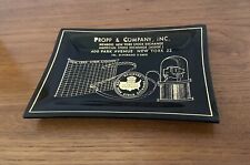 Vintage 1940s Wall Street Stock Exchange Glass Desk Tray Propp Company New York picture