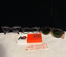 LOT Vintage AO Safety Glasses Original Box Side Shields picture