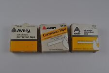 Vintage Avery Typing Correction Tape Assorted Sizes 6 Boxes  picture