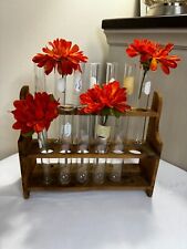 Vintage test tube holder and glass test tubes cottage chic picture