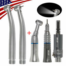 2pcs Dental LED High Speed Turbine+1 set Low Speed Handpiece 2 Hole Push Button picture
