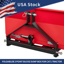3 Point Bucket Dump Box Quick Hitch for Category 1  Cat 1 15 Cu. FT Foldable US picture