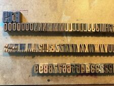 Vintage Letterpress Wood Letters - almost Full Set, Missing “k” 125 Pieces picture